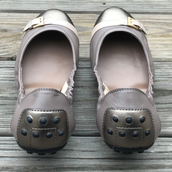 TOD'S Women Flat Shoes Patent/Suede Leather Ballet - Picture 6 of 8